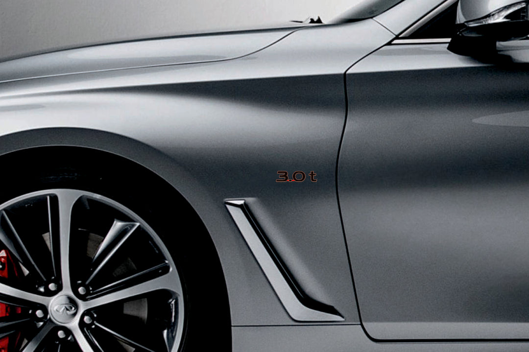 Infiniti 3D emblem for fenders with 3.0t logo (type MIXT) Infiniti emblems decoinfabric