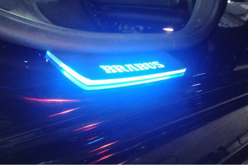 Mercedes E W213 2016-2023 LED Door Sills PRO With Brabus Logo
