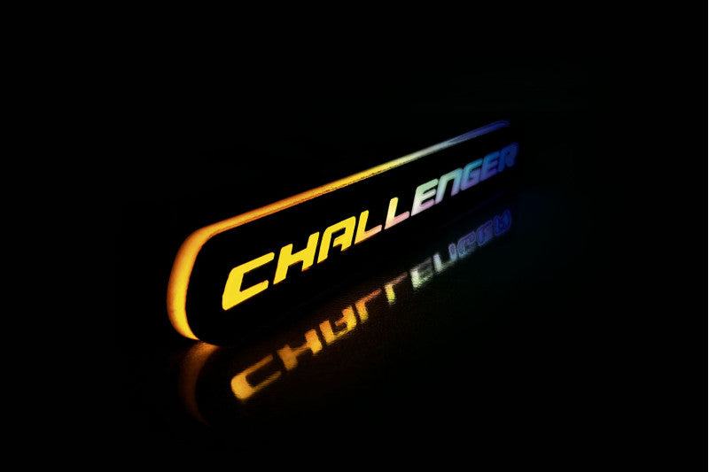 Dodge Illuminated LED Radiator Grille Emblems and Badges with Challenger (type 1) logo Dodge Led emblems decoinfabric