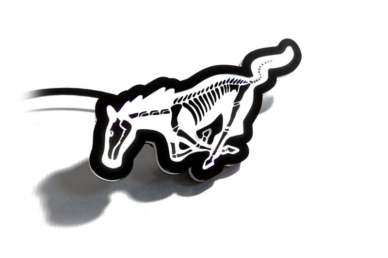 Ford Illuminated LED Radiator Grille Emblems and Badges with Mustang Horse Skeleton logo Ford Led Emblems decoinfabric