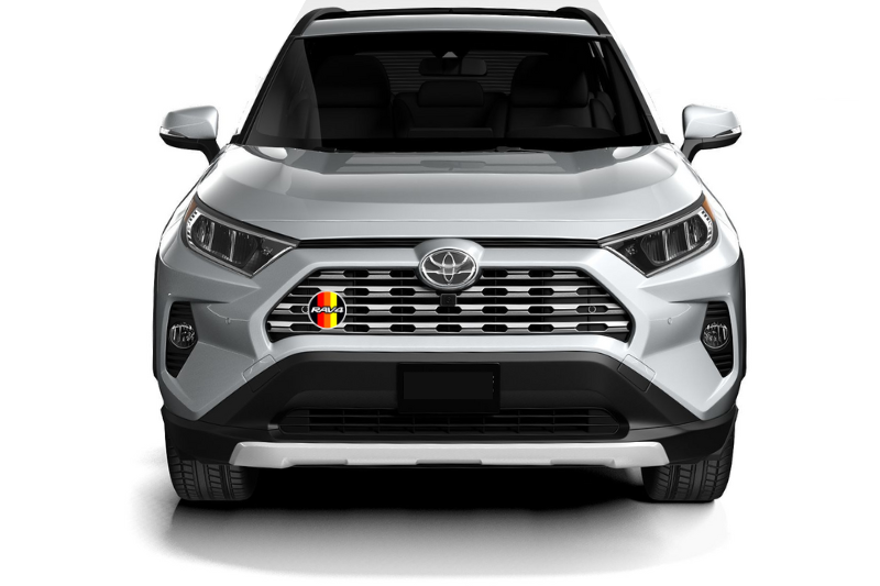 Toyota Radiator grille emblem with Rav4 logo (Type 3)