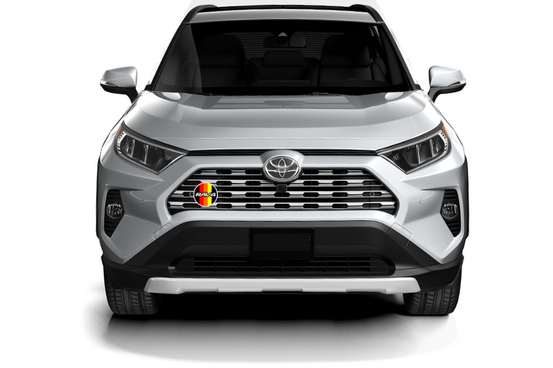 Toyota Rav4 Radiator grille emblem with Rav4 logo (Type 3) Toyota emblems decoinfabric