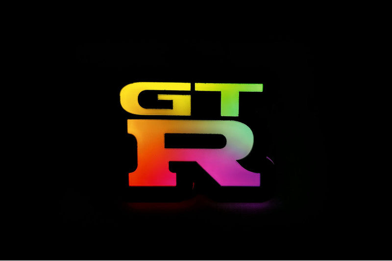 Nissan Illuminated LED Radiator Grille Emblems and Badges with GT-R (type 2) logo Nissan Led Emblems decoinfabric