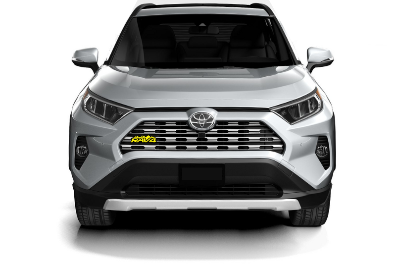 Toyota Rav4 Radiator grille emblem with Rav4 logo (Type 2) Toyota emblems decoinfabric