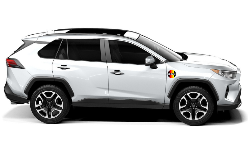 Toyota Rav4 Emblem & Badges set with Rav4 logo (Type 3) Toyota emblems decoinfabric