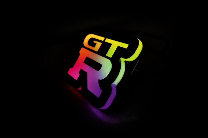 Nissan Illuminated LED Radiator Grille Emblems and Badges with GT-R (type 2) logo Nissan Led Emblems decoinfabric