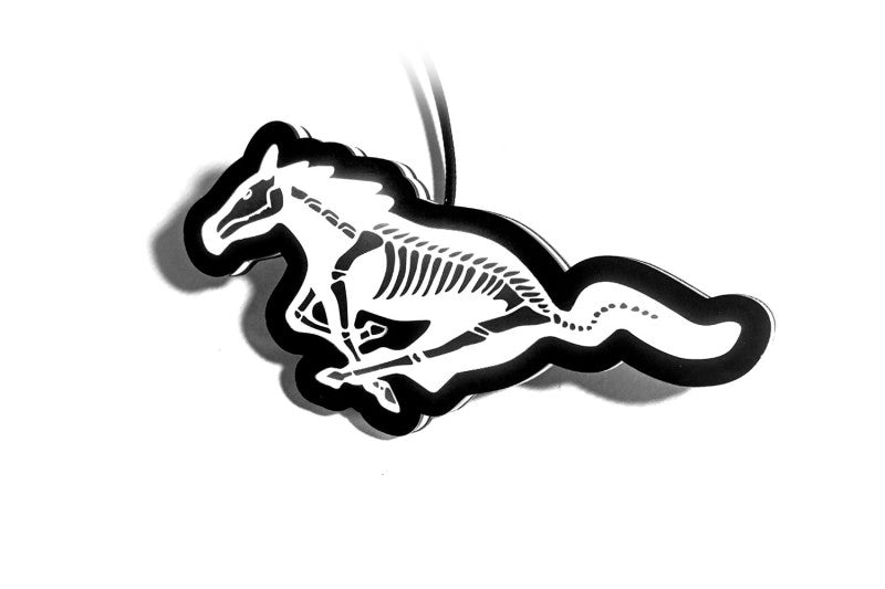 Ford Illuminated LED Radiator Grille Emblems and Badges with Mustang Horse Skeleton logo Ford Led Emblems decoinfabric