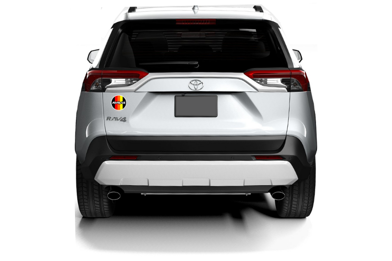 Toyota Rav4 tailgate trunk rear emblem with Rav4 logo (Type 3) Toyota emblems decoinfabric