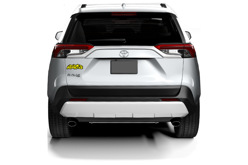 Toyota Rav4 tailgate trunk rear emblem with Rav4 logo (Type 2) Toyota emblems decoinfabric