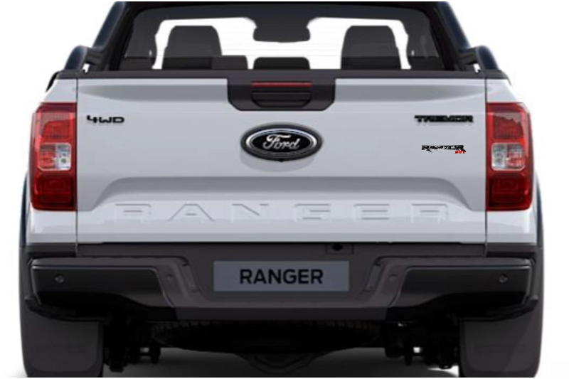 Ford Ranger tailgate trunk rear emblem with Raptor SVT logo (Type 2)