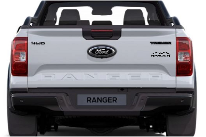 Ford Ranger tailgate trunk rear emblem with Ranger logo (Type 5) Ford emblems decoinfabric