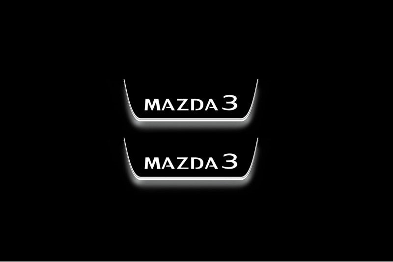 Mazda 3 IV 2019+ Car Door Sill With Logo Mazda 3