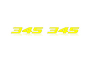 Chrysler emblem for fenders with 345 logo (Type Mono) (type 2) Chrysler emblems decoinfabric YELLOW