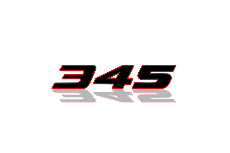 Chrysler tailgate trunk rear 3D emblem with 345 type 1 logo (type MIXT) Chrysler emblems decoinfabric