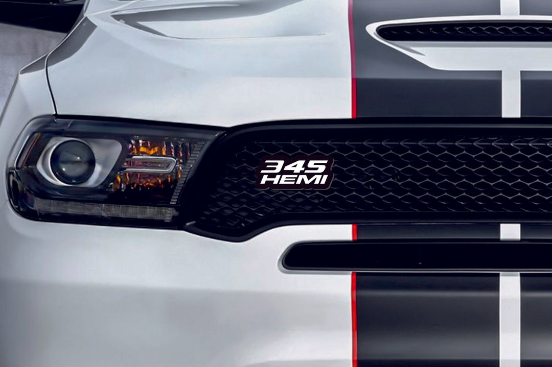 Chrysler Illuminated LED Radiator Grille Emblems and Badges with 345 Hemi logo (type 1) Chrysler Led Emblems decoinfabric