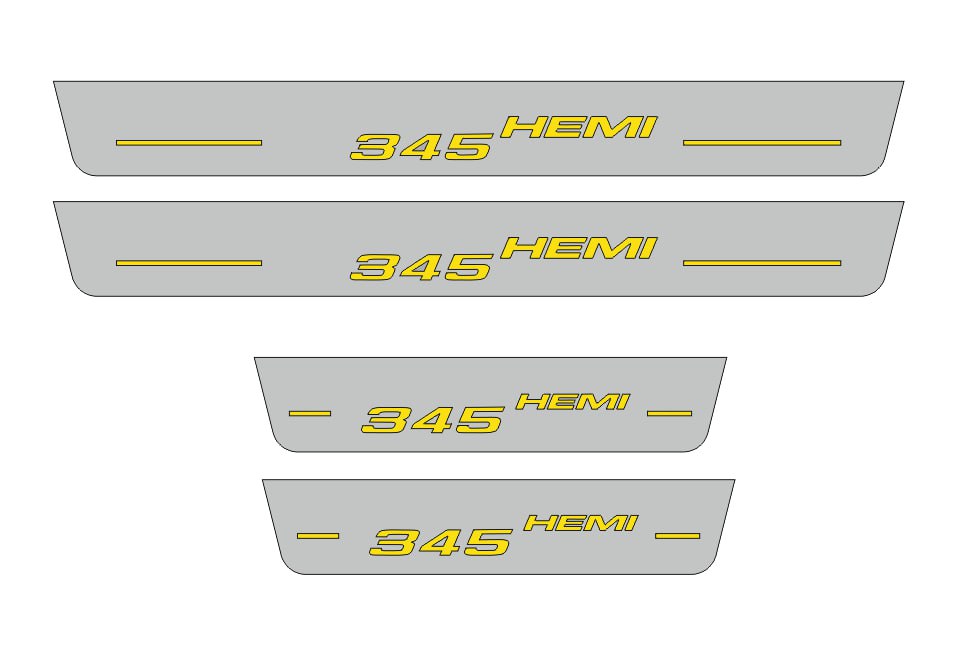Dodge Charger 2023+ Door Sill Led Plate With 345 HEMI Logo Dodge Led Door Sills opdesign