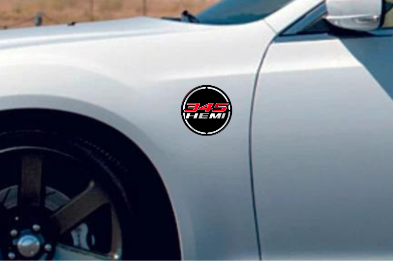 DODGE emblem for fenders with 345 HEMI logo (Type 3) Dodge emblems decoinfabric