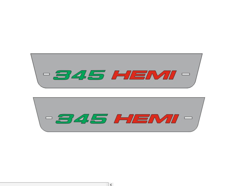 Dodge Charger 2011+ Door Sill Led Plate With 345 HEMI Logo (Type 2) Dodge Led Door Sills opdesign