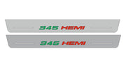 Dodge Durango III 2011+ Door Sill Led Plate With 345 HEMI Logo (Type 2) Dodge Led Door Sills opdesign