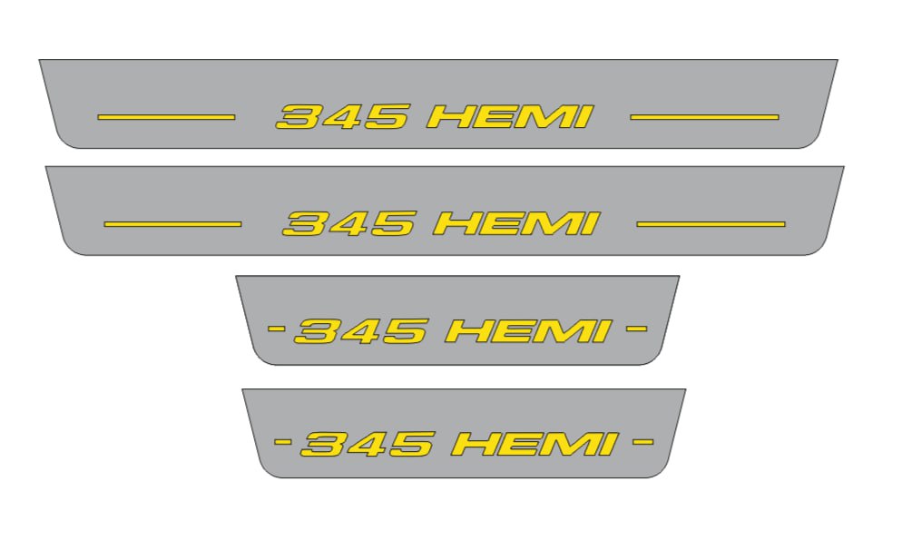 Dodge Charger 2023+ Door Sill Led Plate With 345 HEMI Logo (Type 2) - decoinfabric