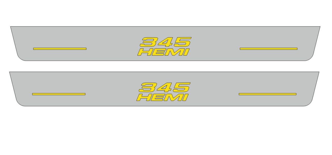 Dodge Charger 2023+ Door Sill Led Plate With 345 HEMI Logo (Type 3) - decoinfabric