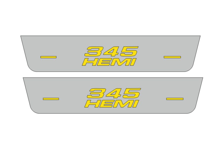 Dodge Charger 2023+ Door Sill Led Plate With 345 HEMI Logo (Type 3) - decoinfabric