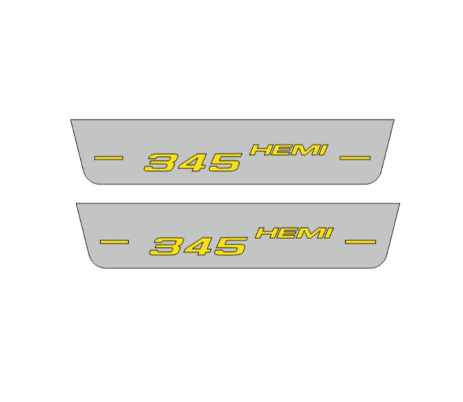 Dodge Durango III 2011+ Door Sill Led Plate With 345 HEMI Logo Dodge Led Door Sills opdesign