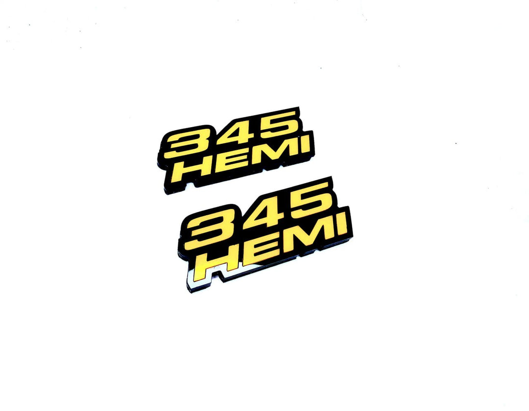 DODGE emblem for fenders with 345 HEMI logo (type 2) Dodge emblems decoinfabric