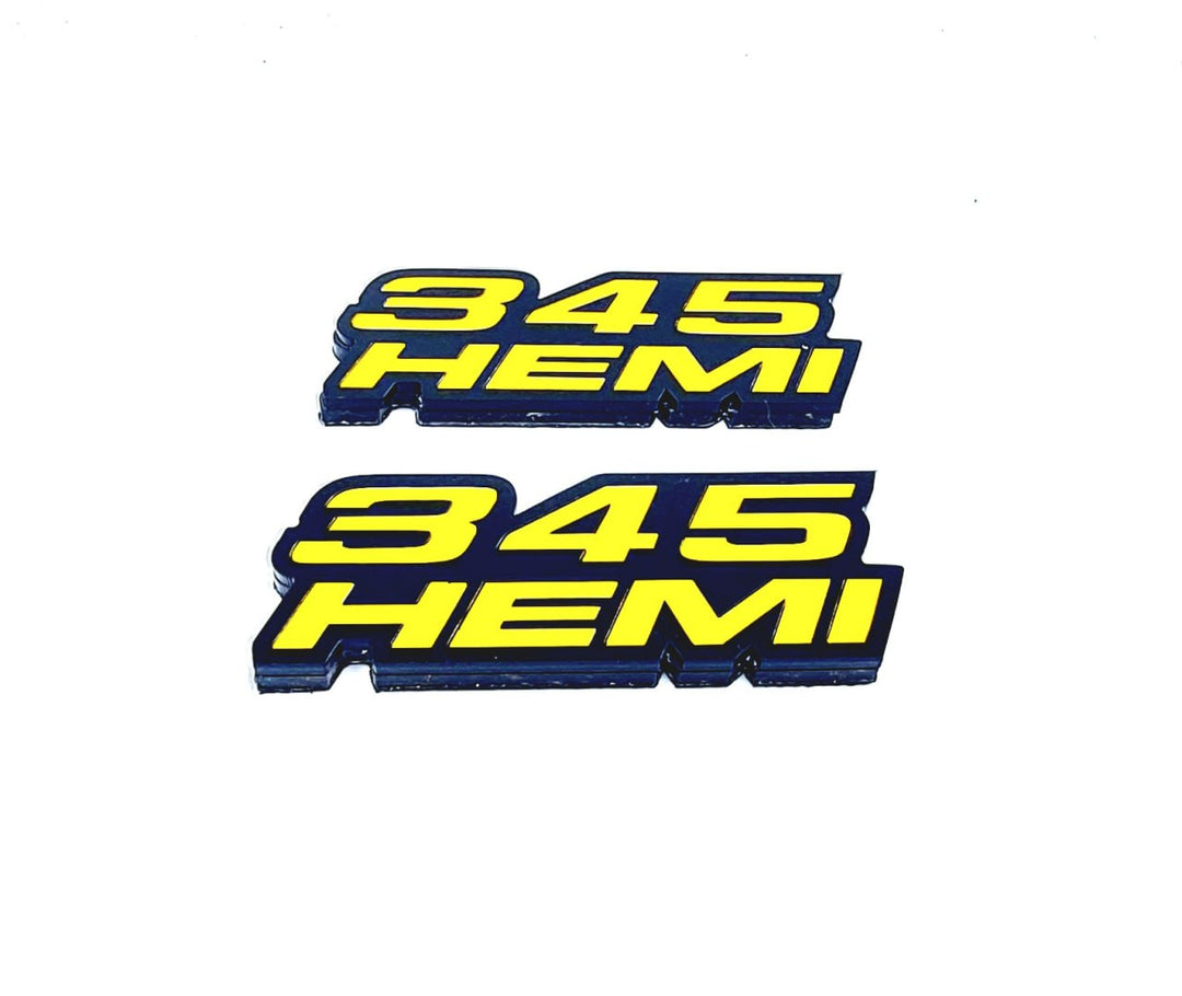 DODGE emblem for fenders with 345 HEMI logo (type 2) Dodge emblems decoinfabric