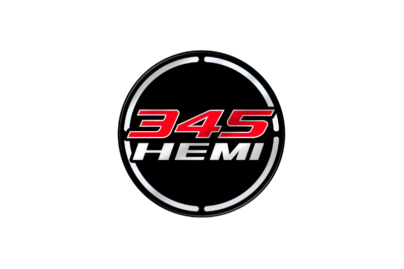 DODGE Radiator grille emblem with 345 HEMI logo (type 4) - decoinfabric