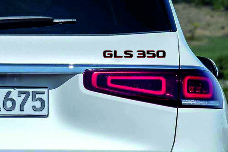 Mercedes tailgate trunk rear 3D emblem with GLS 350 logo (type MIXT)