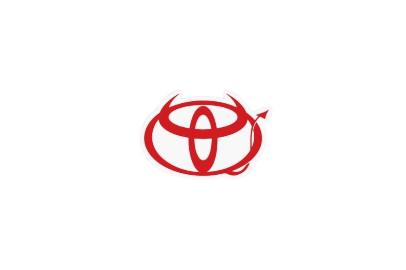 Toyota tailgate trunk rear emblem with Evil TRD logo Toyota emblems decoinfabric
