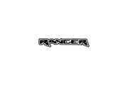 Ford Ranger tailgate trunk rear emblem with Ranger logo Ford emblems decoinfabric BLACK BLACK
