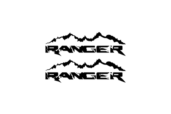 Ford Ranger Emblem & Badge Set - Grille and Tailgate Ranger logo (Type 5)