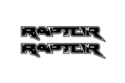 Ford Ranger emblem for fenders with Raptor logo Ford emblems decoinfabric BLACK WHITE