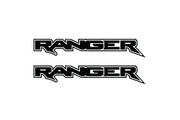 Ford Ranger Emblem & Badge Set - Grille and Tailgate Ranger logo (Type 3) Ford emblems decoinfabric BLACK