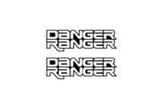 Ford Ranger Emblem & Badge Set - Grille and Tailgate Danger Ranger logo Ford emblems decoinfabric WHITE
