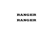 Ford Ranger Emblem & Badge Set - Grille and Tailgate Ranger logo (Type 4) Ford emblems decoinfabric BLACK