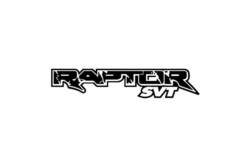 Ford Ranger tailgate trunk rear emblem with Raptor SVT logo Ford emblems decoinfabric BLACK WHITE