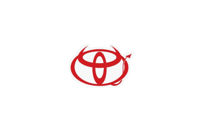 Toyota Radiator grille emblem with Evil TRD logo Toyota emblems decoinfabric