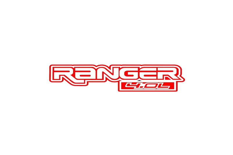 Ford Ranger tailgate trunk rear emblem with Ranger 4.0L logo – decoinfabric