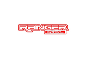 Ford Ranger tailgate trunk rear emblem with Ranger 4.0L logo Ford emblems decoinfabric RED WHITE
