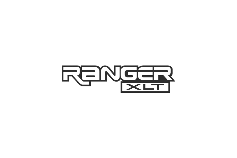 Ford Ranger Radiator grille emblem with Ranger XTL logo (Type 2) Ford emblems decoinfabric BLACK WHITE