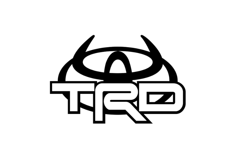 Toyota tailgate trunk rear emblem with TRD logo (type 6) Toyota emblems decoinfabric BLACK WHITE