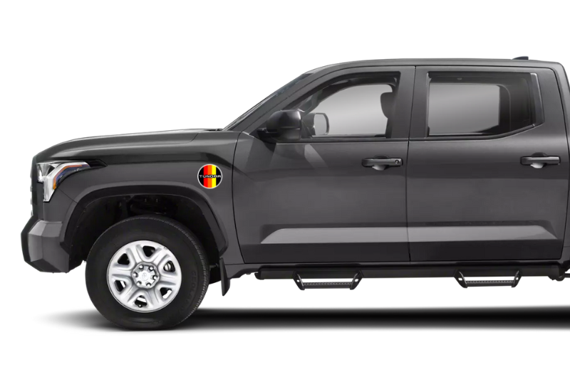 Toyota Tundra Emblem & Badges set with Tundra III Tricolor logo Toyota emblems decoinfabric