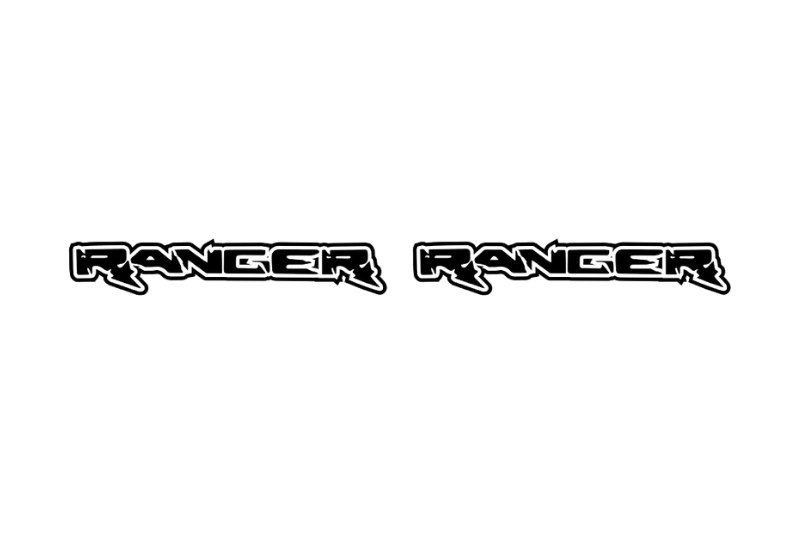 Ford Ranger emblem for fenders with Ranger logo Ford emblems decoinfabric BLACK BLACK