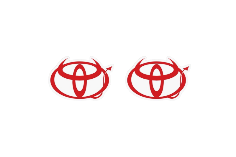 Toyota Emblem & Badges set with Evil TRD logo