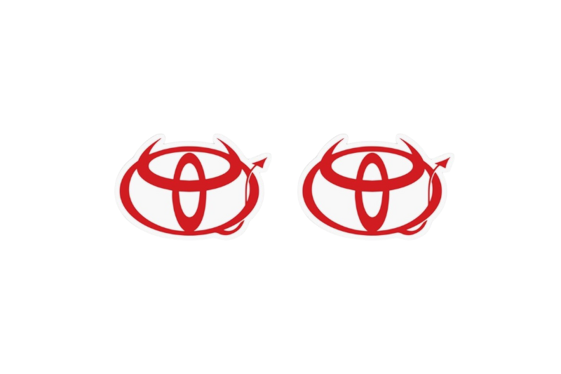 Toyota Emblem & Badges set with Evil TRD logo Toyota emblems decoinfabric
