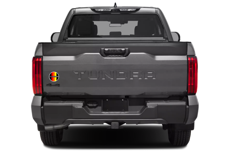Toyota Tundra tailgate trunk rear emblem with Tundra III Tricolor logo Toyota emblems decoinfabric