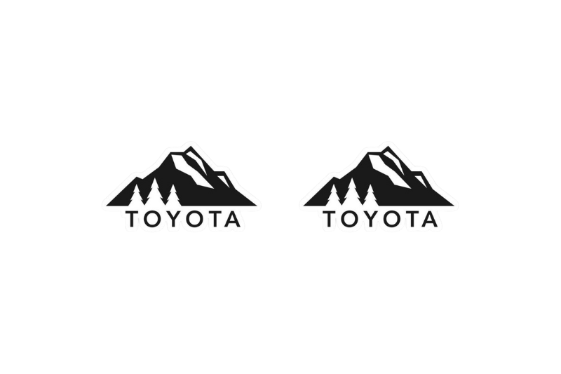 Toyota Emblem & Badges set with Toyota Mountains logo